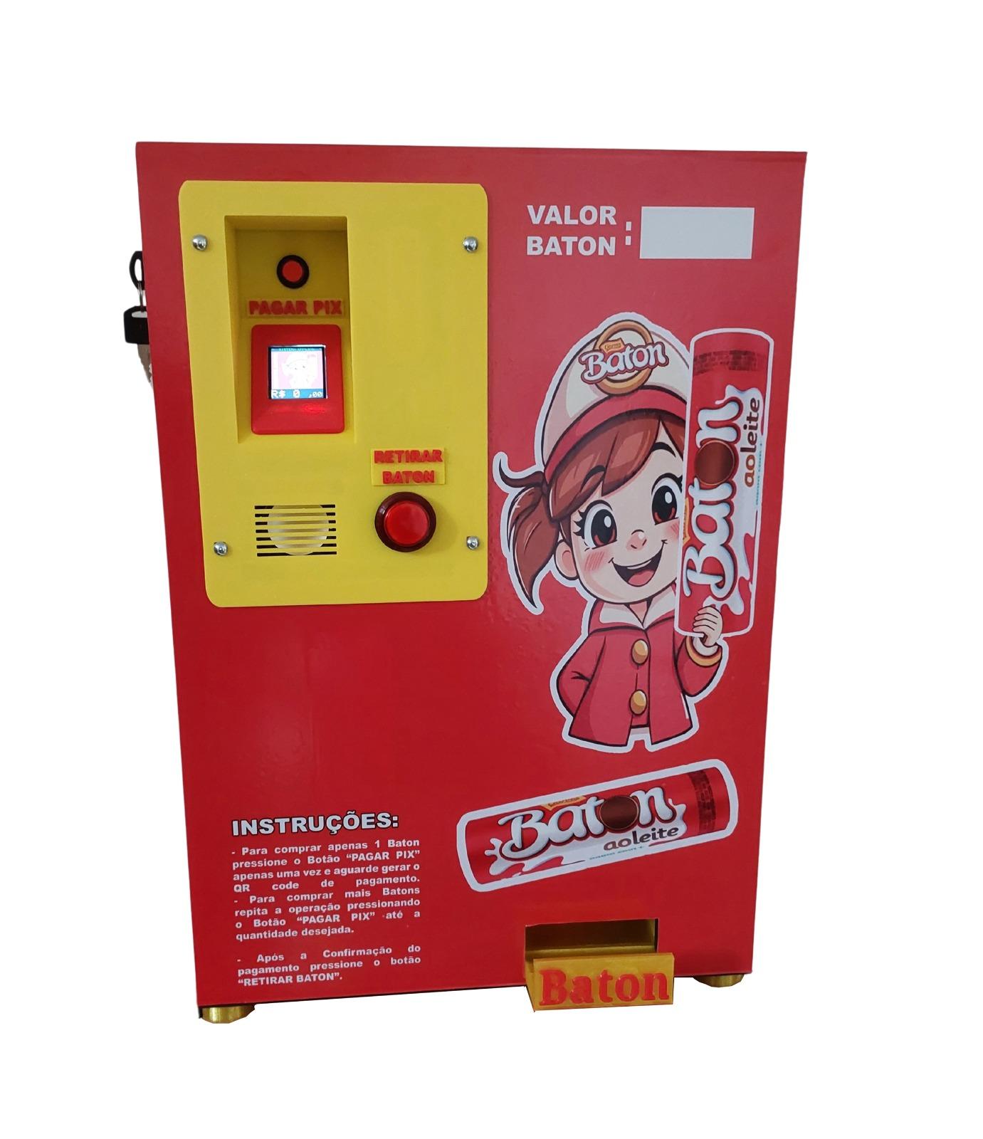 Máquina de Vender Baton Pix — Grande Capacidade